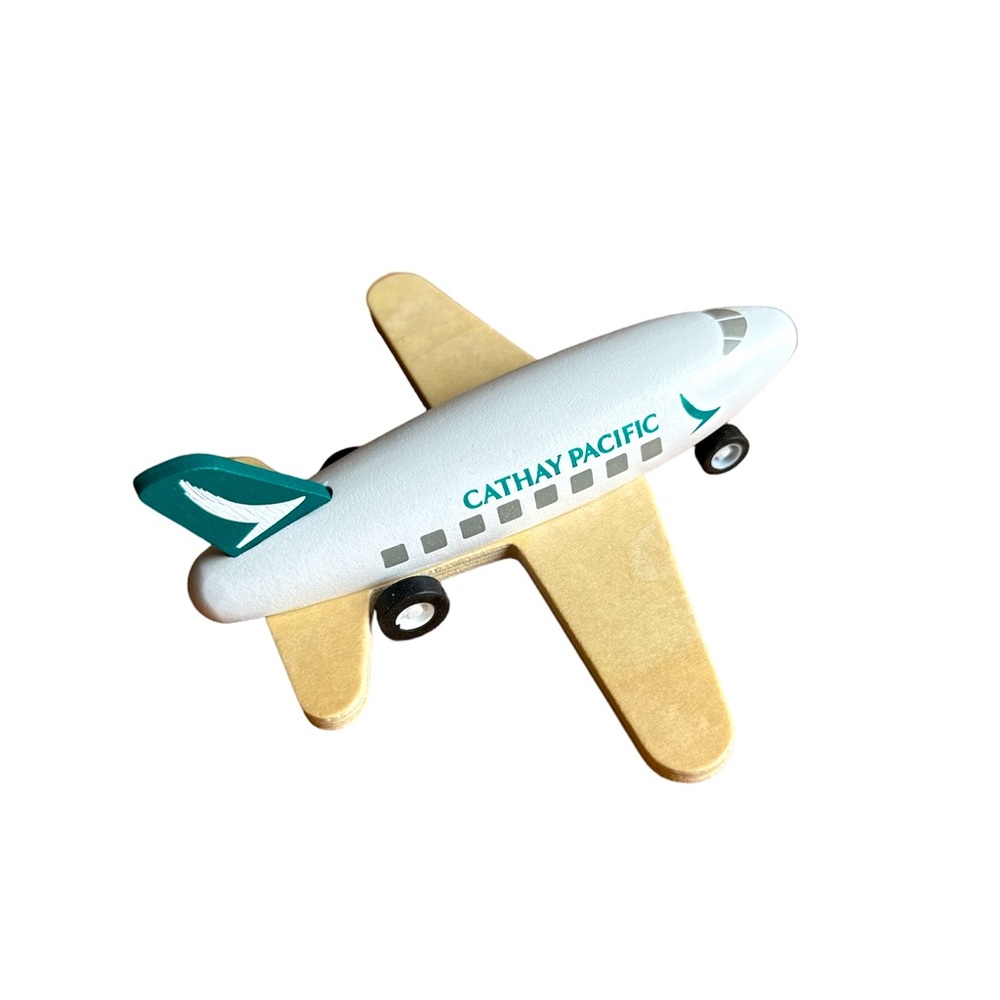 ✨Limited Edition✨Cathay Pacific CX Pullback Wooden Plane Toy